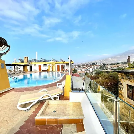 아파트 Estudio Familiar Cs, Wifi, Piscina En La Azotea Compartida En Puerto De La Cruz 푸에르토 드 라 크루즈